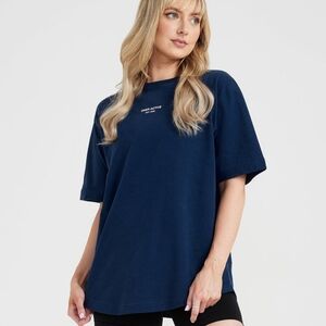 Oner Active | Graphic Oversized Short Sleeve Tee - Washed Midnight